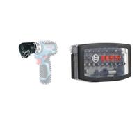 Bosch Professional GFA 12-W - Adaptador angular FlexiClick (accesorios GSR 12V-15 FC y GSR 12V-35 FC) + Set de 32 unidades Punta de atornillar Extra Hard (Cruceta, Pozidriv, T-, Hex-, T-, TH-, S-Bit)