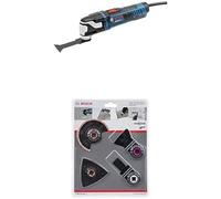 Bosch Professional GOP 40-30 - Multiherramienta (400W, Starlock, en caja) + Set para alicatar, 4 piezas - ACZ 85 RT (1x); AVZ 78 RT (1x); ATZ 52 SC (1x); AIZ 20 AB (1x) (pack de 4)