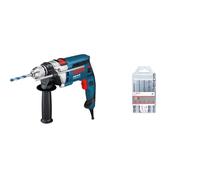 Bosch Professional GSB 16 RE - Taladro percutor (750 W, 0 - 2800 rpm, Ø max perforación hormigón 16 mm, en maletín) + Set de 5 piezas de Brocas para Hormigón HEX-5 (para Hormigón, Ø 4/5/6/8/10 mm)