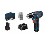 Bosch Professional GSR 12V-15 Taladro Atornillador Inalámbrico con 2 Baterías de 2 Ah