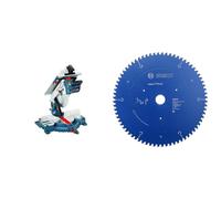 Bosch Professional GTM 12 JL - Sierra circular de mesa combinada (3800 rpm, Ø disco de sierra 305 mm, láser, en caja) + Hoja de sierra circular Expert for Multi Material - 305 x 30 x 2,4 mm, 72