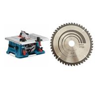 Bosch Professional GTS 635-216, Na, Size + Bosch 2 608 640 432 - Hoja de sierra circular Optiline Wood - 216 x 30 x 2,0 mm, 48 (pack de 1)