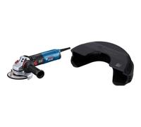 Bosch Professional GWS 14-125 - Amoladora angular (Ø 125 mm, Antivibration, en caja) + 1x Protección combinada para cortar plástico con clip Ø 125 mm (Accesorio)