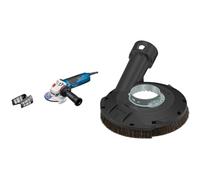 Bosch Professional GWS 19-125 CIE - Amoladora angular (1900 W, Ø 125 mm, vel. regulable, Antivibration, KickBack-Stop, en caja) + 1 campana de extracción Pro (Ø 115, 125 mm, accesorio)