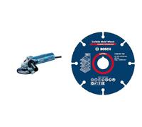 Bosch Professional GWS 880 - Amoladora angular (Ø disco 125 mm, protección contra rearranque, en caja) + 1x Disco de corte Expert Carbide Multi Wheel (para Madera dura, Ø 125 mm, accesorios)