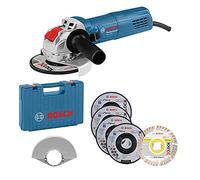 Bosch Professional GWX 750-125 - Amoladora angular (750W, 11000 rpm, X-LOCK, Ø 125 mm, set 5 discos de corte, en L-Case) - Amazon Exclusive