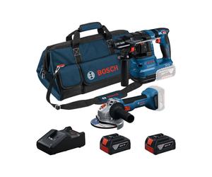 Bosch Professional Juego de 2 herramientas combinadas 18 V con GBH 18V-22 SDS-plus, GWS 18V-7 125 mm y 2 x 5,0 Ah
