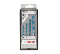 Bosch Professional - Juego de 4 brocas multiuso Robust Line CYL-9 MultiConstruction - Acero Inoxidable, 4, 5, 6, 8 mm