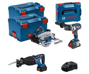 Bosch Professional Juego de herramientas 18V con GSB 18V-110C, 3 baterías y cargador L-Boxx