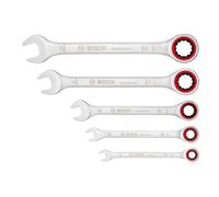 Bosch Professional – Juego de llaves de carraca 5 piezas 8–19 mm Acero Cr-Vanadio Bolsa lona