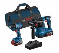 Bosch Professional Kit combinado GSR 18V-45 + GBH 18V-22 con batería 4,0 Ah