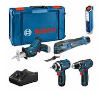 Bosch Professional Kit de 5 Herramientas 12V con 3 Baterías de 2,0Ah y Cargador