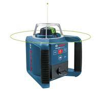 Bosch Professional Nivel láser giratorio GRL 300 HVG (haz de luz verde, receptor láser LR 1 G, alcance hasta 300 m de diámetro, batteries rechargeables (2xD, 1x9V), Cargador, en L-Boxx)