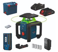 Bosch Professional: Nivel láser rotatorio GRL18V-3-31G, 1 batería ProCORE18V de 4 Ah, en maletín L-BOXX