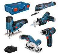 Bosch Professional Kit combo 12V - GSR/GST/GKS/GSA/GOP/GLI - 3x 3.0Ah, cargador GAL12V-40, XL-BOXX