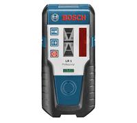 Bosch Professional receptor láser LR 1 (haz láser rojo, 1 batería de 9 V, montura, alcance: 0-200 m)