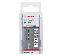Bosch Professional Set de 10 brocas de vástago hexagonal PointTeQ, para metal, diámetro: 3 mm, vástago hexagonal de ¼", accesorios para taladro de impacto y taladro atornillador