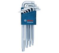 Bosch Professional – Set de 9 llaves acodadas Torx 10,0–50,0 mm
