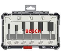 Bosch Professional Set de brocas fresadoras rectas 6 piezas para madera vástago Ø 6 mm