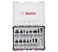 Bosch professional set mixto de brocas fresadoras de 15 piezas (para m