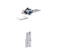 Bosch Professional sierra circular a batería GKS 18V-57-2 GX, in uía paralela FSN 440, sin batería/cargador + carril guía de corte transversal FSN 300 X (cortes angulares -45°/ +60°, 300 mm)