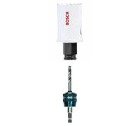 Bosch Professional Sierra de Corona Progressor for Wood and Metal (para Madera y Metal, Ø 32 mm) + 1x Power Change Plus Adaptador (Conexión hexagonal de 3/8", Broca HSS-G Ø 7.15 x 85 mm)