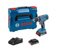 Bosch Professional Taladro Atornillador GSR 18V-21 con 2 baterías de 2,0Ah y L-Boxx 136