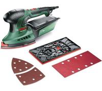 Bosch PSM 200 AES, lijadora multiusos, 2 discos de lija, placa de lijado, maletín