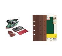 Bosch PSM 200 AES - Multilijadora rectangular + Bosch 2607019499 2607019499-Paquete de 25 lijas para lijadoras orbitales