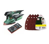 Bosch PSM 200 AES Multilijadora, Sistema de Microfiltro, 2 Placas Lijadoras, 200 W, 240 V + BOSCH 2607017112 Lámina para Lijadora