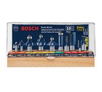 BOSCH RBS010 - Juego de brocas profesionales multiusos con punta de carburo de vástago de 1/2 pulgada y 1/4 pulgadas, 10 piezas