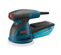BOSCH ROS20VSK - Lijadora de palma de 2.5 amperios y 5 pulgadas. Kit de lijadora/pulidora orbital aleatoria de velocidad variable con cable con colector de polvo y funda de transporte rígida