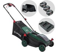 Bosch Rotak18V2-38 - Cortacésped de batería 36V - 3X18V/4Ah - Ancho de corte 38 cm