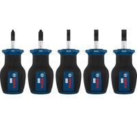 Bosch Set de destornilladores cortos PRO PZ/SL, 5 unidades | Accesorios Herramientas Manuales