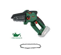 Bosch - Sierra de Cadena a Batería - EasyChain 18V-15-7 - 18V, Espada de 15 cm, 1 cadena extra, aceite para motosierra 60ml, sin batería ni cargador Diy 385 x 102 x 259 mm.