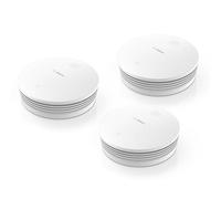 Bosch Smart Home Detector de Humo Conectado II, Detector de Incendios con función de aplicación y batería reemplazable, Compatible con Apple HomeKit, Juego de 3 Unidades