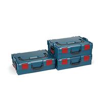 Bosch Sortimo L BOXX 136 Juego de 3 unidades, tamaño 2 profesional, color azul, maletín de herramientas de plástico, caja de herramientas profesional vacía, ideal sistema de división y transporte