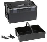 Bosch Sortimo L-BOXX 238 Tamaño 3 negro | con inserción colgante negro | sistema de transporte herramienta | caja de almacenamiento de herramientas ideal