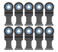 BOSCH Starlock OSL114C-10 - Paquete de 10 cuchillas oscilantes multiherramienta de metal y más carburo para cortar barras de hierro, metal, madera con clavos, paneles de yeso y azulejos