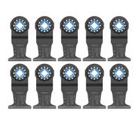 BOSCH Starlock OSL134C-10 - Paquete de 10 cuchillas oscilantes multiherramienta de metal y más carburo para cortar barras de hierro, metal, madera con clavos, paneles de yeso y azulejos