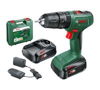 Bosch - Taladro AKU 18V con atornillador de impacto, 2x batería 1,5 Ah Li-Ion, cargador 06039D8102