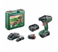 Bosch Taladro atornillador AdvancedDrill 18 a batería – 18 V, 2 baterías, maletín de transporte