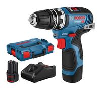 Bosch - Taladro atornillador AKU 12V, 2x batería 3,0 Ah Li-Ion, cargador 06019H3001