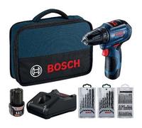 Bosch - Taladro atornillador AKU 12V con accesorios, 2x batería 2,0 Ah Li-Ion, cargador 06019G9001