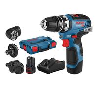 Bosch - Taladro atornillador AKU 12V con accesorios, 2x batería 3,0 Ah Li-Ion, cargador 06019H3000