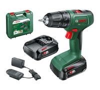 Bosch - Taladro atornillador AKU 18V, 2x batería 2,0 Ah Li-Ion, cargador 06039D8005