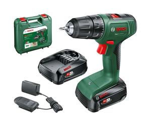 Bosch - Taladro atornillador AKU 18V, 2x batería 2,0 Ah Li-Ion, cargador 06039D8005