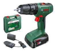 Bosch - Taladro de percusión AKU de 18 V, 1 batería de iones de litio de 1,5 Ah, cargador 06039D8101