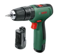 Bosch - Taladro Percutor a Batería - EasyImpact 1200 - 12V, 30 Nm, Incluye 2 Baterías de 1.5Ah, Surtido de Brocas y Puntas de atornillar, Cargador y Maletín Diy 205 x 54 x 177 mm.