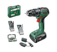 Bosch taladro percutor a batería UniversalImpact 18V-60 (Taladrar/atornillar en madera/metal, taladrar con percusión en mampostería; 42 brocas; 1 batería de 2,0 Ah; sistema de 18 V) - Amazon Edición